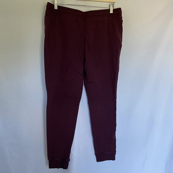 Jockey athleisure burgundy pants women's size XL casual pockets drawstring - Picture 5 of 6